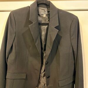 Nine West Women's size 12 Black Blazer Jacket 2 Button Closure Lined